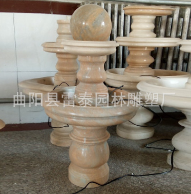 廠家直銷石雕風水球噴泉 晚霞紅石雕噴泉 小型室內(nèi)裝飾流水擺件