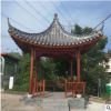 定制涼亭戶外庭院實木防腐木屋花園園林別墅四角古建長廊仿古門樓