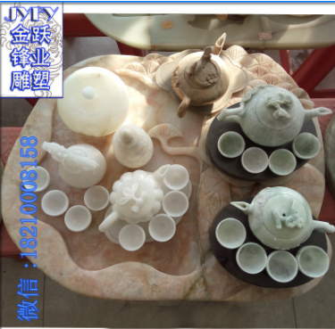 批發(fā)供應(yīng)石材工藝品雕塑擺件 玉石酒具擺件 創(chuàng)意禮品