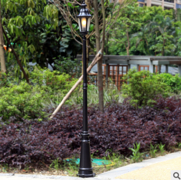 庭院路燈歐式室外小區(qū)別墅花園景觀燈戶外公園防水防銹單頭路燈鋁