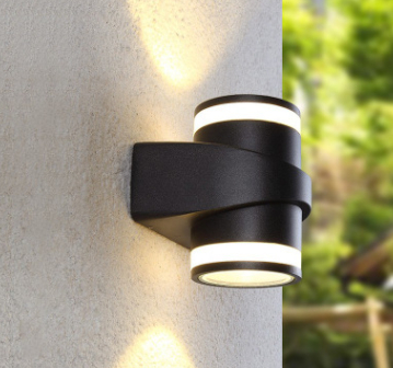 酒店led戶外壁燈外墻上下射燈時尚簡約庭院壁燈雙頭壁燈戶外防水