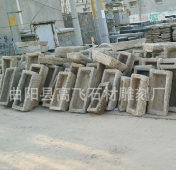 仿古石槽石雕 魚缸花盆水槽 園林庭院養(yǎng)魚流水組合裝飾石材洗手盆