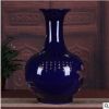 陶瓷花瓶擺件批發 藍色金雞牡丹落地大花瓶 家居客廳裝飾工藝品