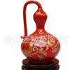 景德鎮(zhèn)陶瓷工藝品 中國紅招財葫蘆瓶 家居裝飾時尚精致擺件批發(fā)