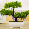 廠家直銷迷你迎客松盆栽 仿真植物批發 家居盆景裝飾仿真花