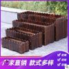 萬木奇 廠家定制碳化木防腐木花箱 室外景觀木質(zhì)花盆