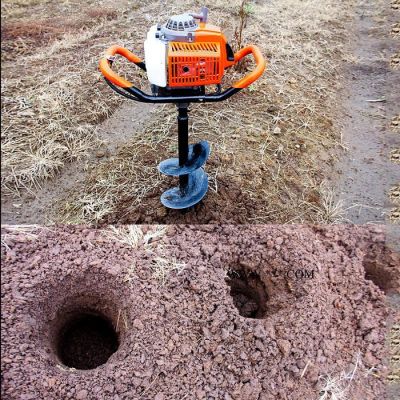 佳鑫雙人操作大功率打坑機  種樹打樁鉆眼機   牲畜圍欄挖坑機  錳鋼合金地鉆機**