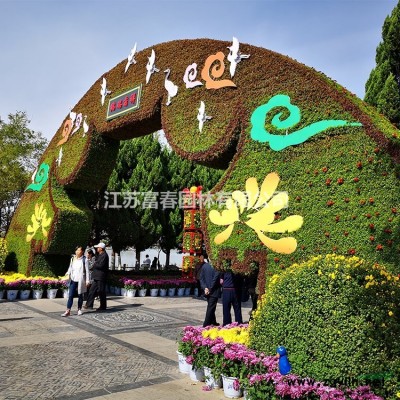 環保仿真植物造型綠雕 批發園林大型景觀五色草綠雕