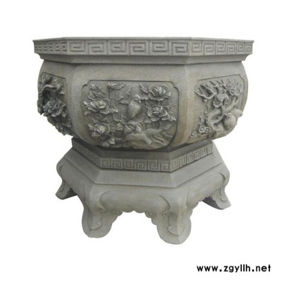 承接各種 石雕花缽 仿古石雕花盆  雕花盆 花崗巖石  方柱形圓形石花盆 廠家批發(fā)支持定制