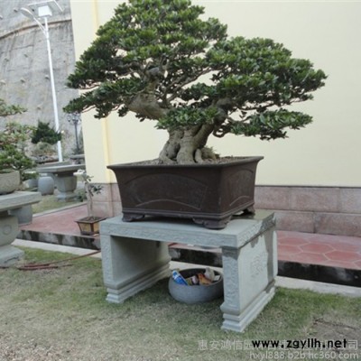 福建供應(yīng)石雕花架盆景臺 定制石桌子花托 花園庭院仿古石雕擺件