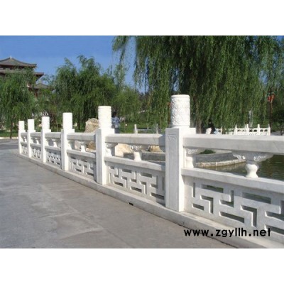 定制 大理石漢白玉石雕欄板 欄桿 護欄 園林雕塑 加工定制