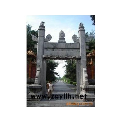 青石牌樓 青石雕塑工藝品擺飾定制