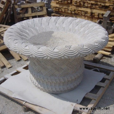 供應石雕花盆 大理石漢白玉花盆 花崗巖花盆 園林水缽石材花缽 花盆雕刻