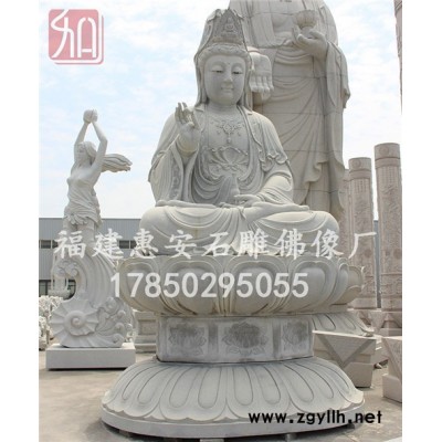 寺廟觀音菩薩石雕像 福建石雕佛像 臺灣灑水觀世音送子觀音 價格合理現貨批發