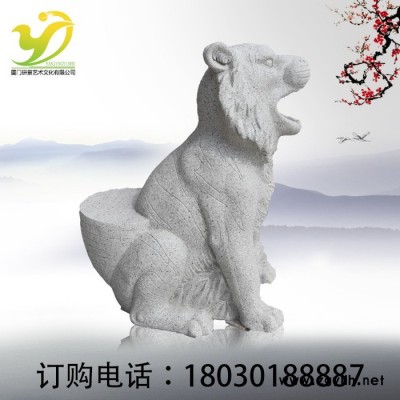研景 十二生肖垃圾桶虎環保石雕耐腐蝕