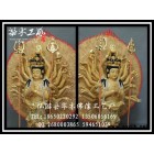 供應福建木雕 華木佛像工藝 82CM淡彩【千手觀音】站像 樟木手工雕刻