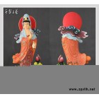 【金靈工藝】木雕佛像 彩繪 自在觀音 菩薩像 福建佛像雕刻廠家 鎮(zhèn)宅辟邪 家居 工藝品佛像 **擺件