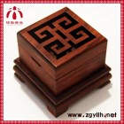 經(jīng)生香道 真正大紅酸枝木雕回紋印匣式盤香爐配香篆