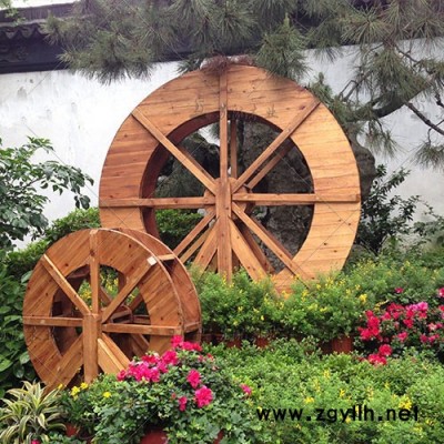 歲氏景觀_水車組合景觀_假山水車景觀_定制批發