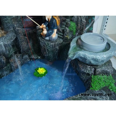 中式仿古風水球假山流水擺件 風水球水景流水擺件 喬遷樹脂工藝