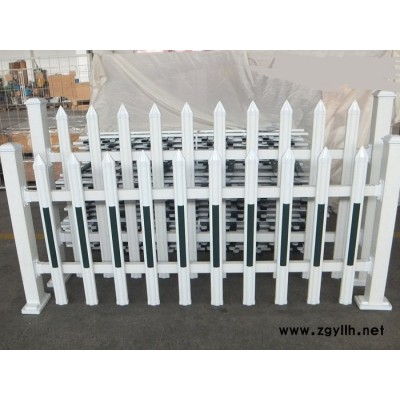 PVC護欄塑鋼護欄花壇欄桿綠化塑鋼籬笆綠色PVC圍欄別墅鍍鋅