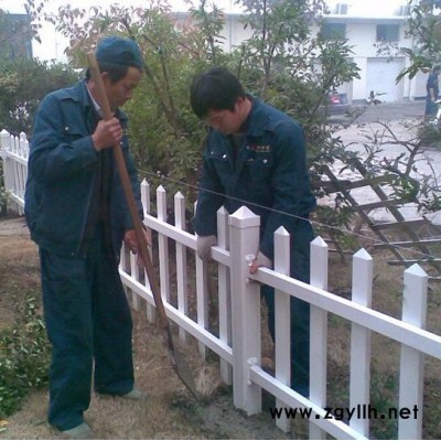 佛山金欄**** PVC塑鋼草坪護欄 PVC塑鋼花壇護欄 彩色插片 量大優惠 歡迎來電咨詢