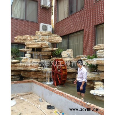 專業施工千層石假山、流水假山施工、假山設計制作 英石假山施工