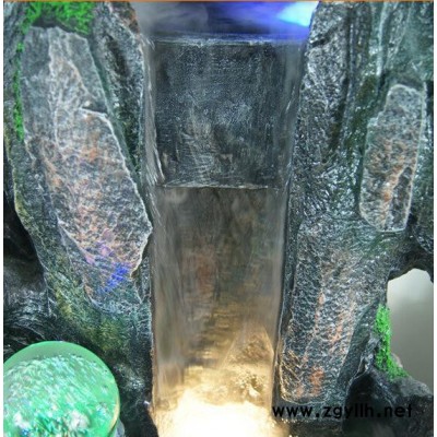 直銷 中式家居樹脂裝飾風水球擺件 創意風水球假山流水擺件