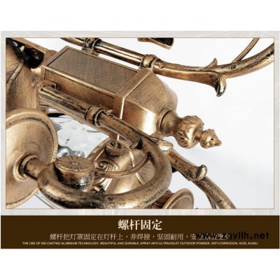 天津大昌路燈太陽能路燈庭院燈公園花園別墅路燈柱頭燈景觀燈LED戶外照明路燈基礎可定制