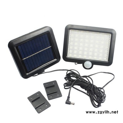 新款 太陽能LED路燈 人體感應壁燈56LED路燈 家用太陽能庭院燈 戶外草坪燈