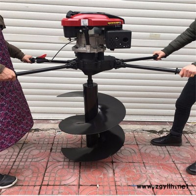 小型植樹挖坑機(jī)汽油便攜式路燈桿打洞機(jī)   光伏樁挖坑機(jī)