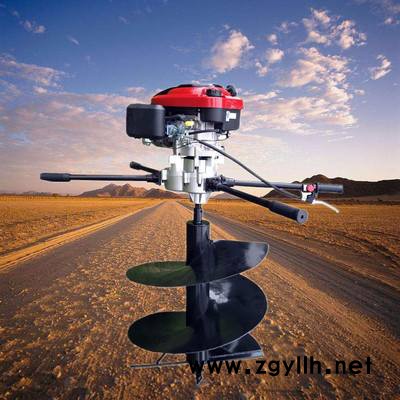 **栽樹1米挖坑機價格  快捷路燈桿埋樁挖穴機  冰層上打孔鉆眼機廠家