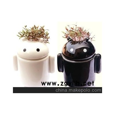 DIY辦公室盆栽 機器人青草種植 草娃娃 小盆景