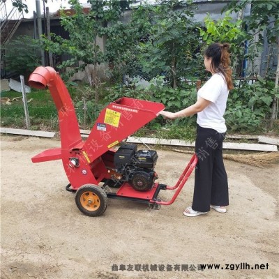 小型柴油樹枝粉碎機 公園林殘枝落葉樹枝粉碎機 干鮮枝條樹杈打碎機