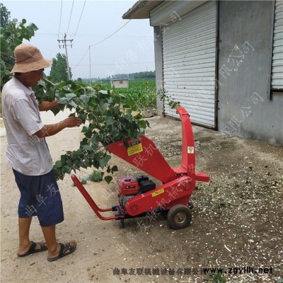 快速吃樹神器樹枝粉碎機 10公分樹枝碎枝機 臥式柴油移動式干鮮葡萄藤粉碎還田機3